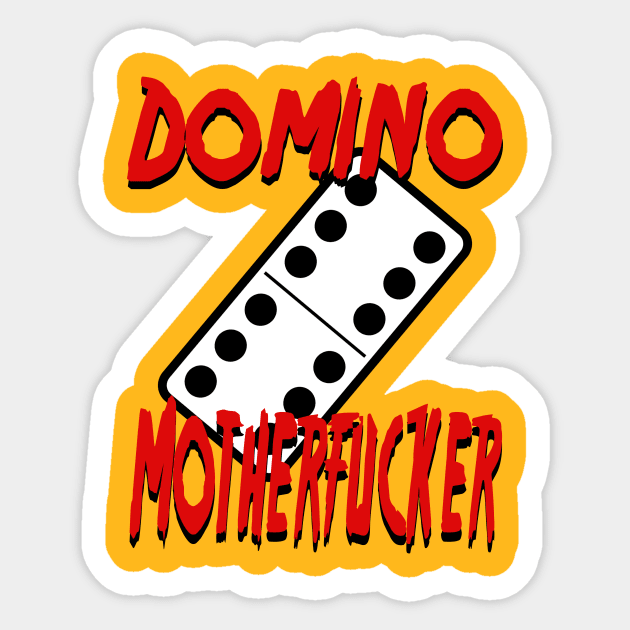 Domino Brick t shirt, Domino pieces motherfucker retro look Sticker by Jakavonis
